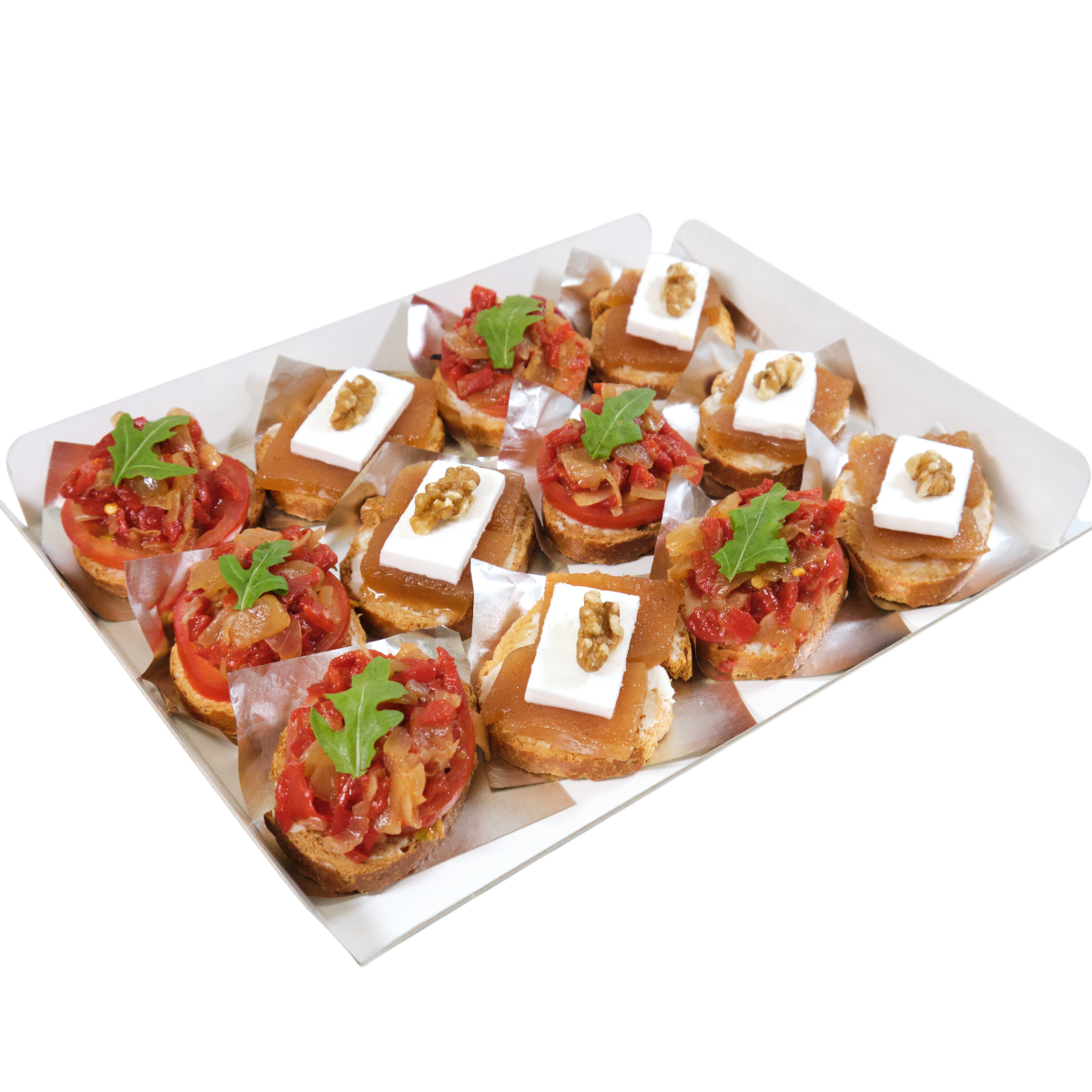 Bandeja MONTADITOS PIMIENTO Y MEMBRILLO 12u